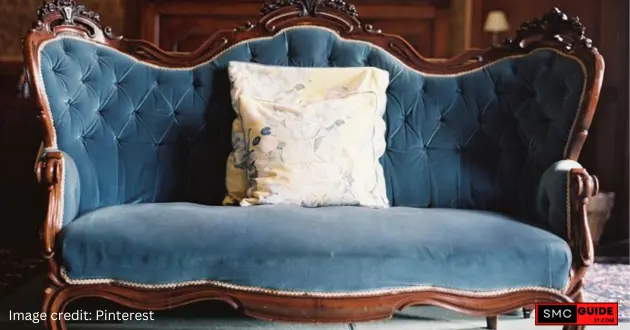 Example of a couch in Victorian Interior Design Style furniture.