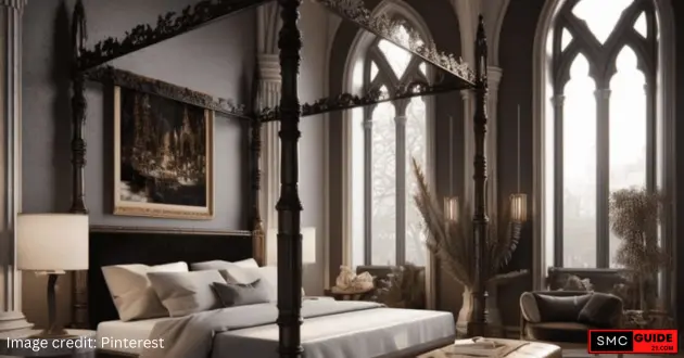 Gothic Revival Style in Victorian Interior Design Architecture.